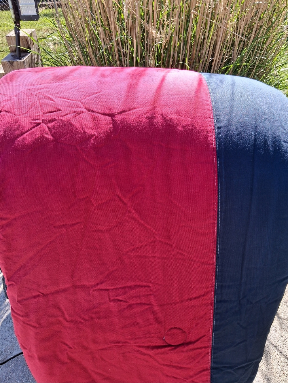 Nautica Red and Navy Comforter With Bed Skirt And Pillow Shams